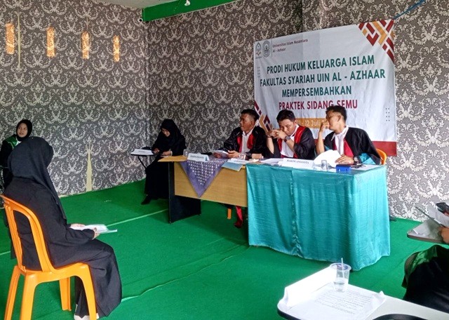 Mahasiswa Hukum Keluarga Islam UIN Al-Azhaar Gelar Praktik Sidang Pidana Semu